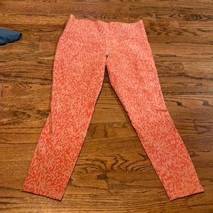 Orange cheetah print athleta leggings